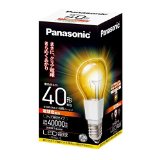 Panasonic LED電球 EVERLEDS (クリア電球タイプ 6.4W・E26・電球40W形相当 485 lm・電球色相当) LDA6LC